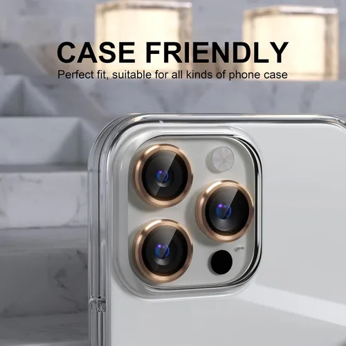 Vista 93 de Choiche Compatible para iPhone 16 Pro/iPhone 16 Pro Max Protector de Lente de Cámara, Vidrio Templado 9H Protector de Pantalla de Cubierta de Cámara