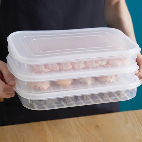 Vista 9 de Kichvoe Bacon Keeper - Recipientes de plástico para almacenamiento de alimentos con tapas, contenedor de preparación de comidas para refrigeradores
