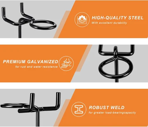 Vista 3 de Ripeng Organizador de destornilladores, portaherramientas multiherramienta, soporte para herramientas de doble anillo, accesorios de tablero
