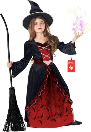 Vista 2 de Morph, Disfraz de bruja para niñas, disfraces de Halloween para niños Negro