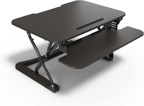 Vista 8 de Union & Scale Staples Flexfit - Elevador de escritorio ajustable de 27 pulgadas, negro, paquete de 2 (UN44901-CCVS)