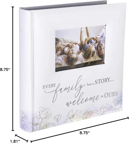 Vista 2 de Malden International Designs 2 Up - Álbum de fotos de 4 x 6 pulgadas con área de escritura de notas, cada familia tiene una historia, libro