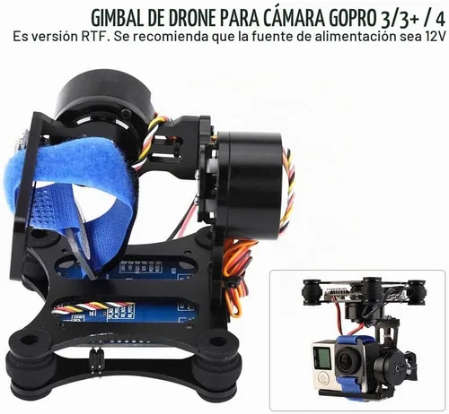 Vista 2 de Gimbal sin escobillas BGC 2 2 estabilizador para 3 3+4 cámaras 3-Axis Drone Gimbal con marco de aleación de aluminio CNC