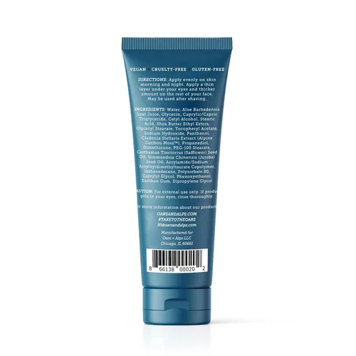 Vista 2 de Oars + Alps Hidratante facial antienvejecimiento y crema para ojos, hidratante para la piel con manteca de karité y aceite de jojoba, ligero,