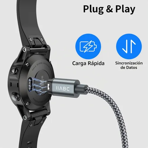 Vista 3 de IIABC Cable de carga compatible con Garmin Watch, paquete de 2 cables de carga USB de 3.3 pies para Garmin Fenix 5 5S Plus 6 6S 6X Pro 7 7S 7X