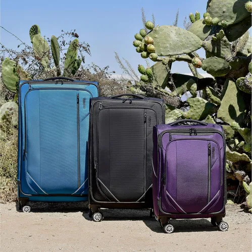 Vista 5 de AMERICAN TOURISTER Zoom Turbo Softside - Equipaje con ruedas giratorias expandible Púrpura Zoom Turbo Softside - Equipaje con ruedas giratorias