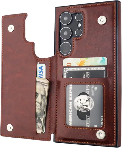Vista 68 de ONETOP - Funda tipo cartera para Samsung Galaxy S22 con tarjetero, color negro Kickstand,ID/Cash Holder,Case Wallet with Card Slots,Double