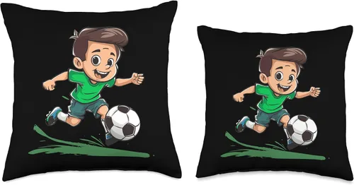 Vista 3 de Cojín de fútbol estilo de dibujos animados para niños