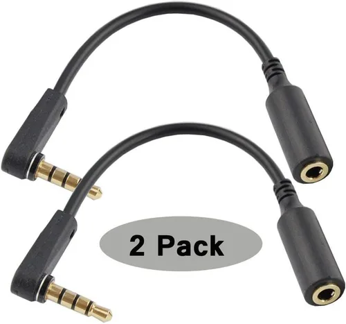 Vista 2 de Seadream Cable de extensión de 0.138 in de ángulo corto; 2 unidades de 6 pulgadas de 4 polos de 0.138 in de ángulo recto macho a hembra Cable