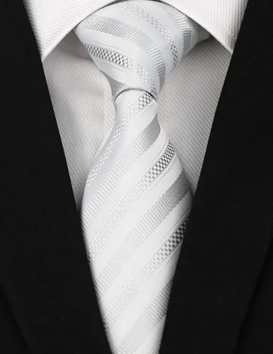 Vista 86 de Secdtie Corbata clásica de seda tejida jacquard a rayas para hombre