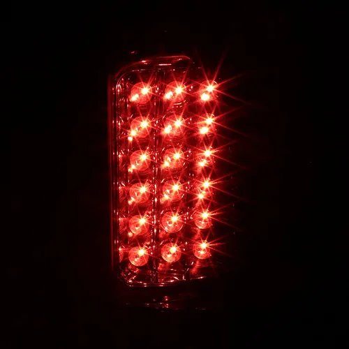 Vista 5 de SPEC-D TUNING Carcasa cromada de lente transparente LED para luces traseras Compatible con Chevy Silverado 1500/1500HD/2500/2500HD/3500 1999-2002