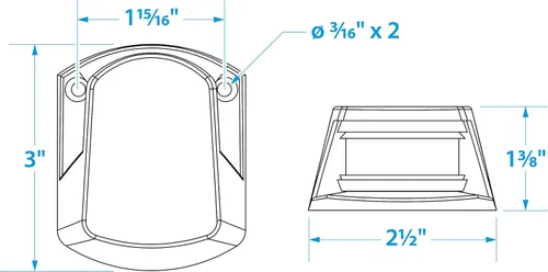 Vista 6 de SEACHOICE Luz de arco LED, navegación marina, cromo bicolor, visibilidad de 1 milla para vela o lanchas motoras de menos de 39 pies