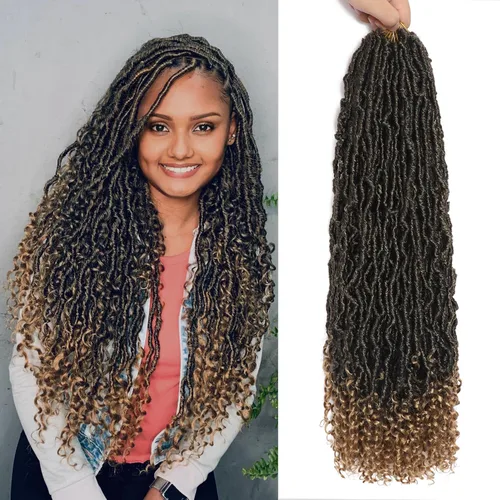 Vista 7 de Extensiones de cabello de ganchillo de 12 pulgadas de pelo sintético de ganchillo 1B, extensiones de cabello de ganchillo suaves