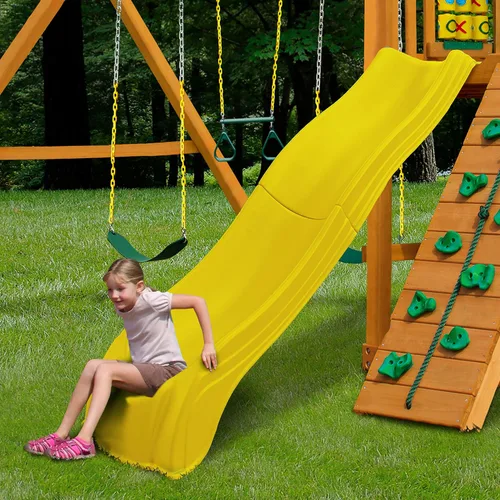 Vista 2 de Swing'n'Slide Ws 5031 Olympus - Resbaladilla ondulada de plástico de 2 piezas, para plataformas de 1.5 m, color amarillo