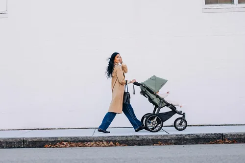 Vista 9 de UPPAbaby Ridge V2 Jogging Stroller - Suspensión todo terreno - Evelyn Evelyn (verde prado)