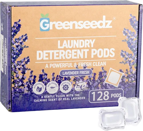 Vista 9 de Greenseedz - Cápsulas de detergente para ropa, 32 unidades, aroma fresco, ecológico, biodegradable, compatible con él, potente eliminación
