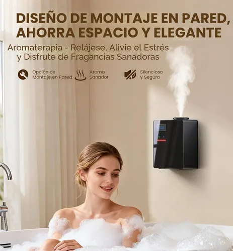 Vista 7 de Difusor de aceite esencial sin agua de 5000 pies cuadrados de cobertura para hogar grande, hotel u oficina, máquina difusora de aroma de aire frío
