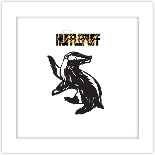 Vista 10 de Trends International Gallery Pops Harry Potter - Póster de pared con icono de Hufflepuff de 12 x 12 pulgadas, versión enmarcada en negro Versión