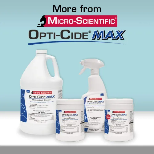 Vista 8 de Micro-Scientific Opti-Cide3 Paños desinfectantes, para limpiar superficies, para el cuidado de la salud.