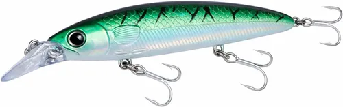 Vista 10 de Battlestar 115 Jerkbait–Flotación Lenta, Lanzamiento Largo, Señuelo de Pesca de Acción Realista para Agua Salada y Agua Dulce – Ideal para Fletán