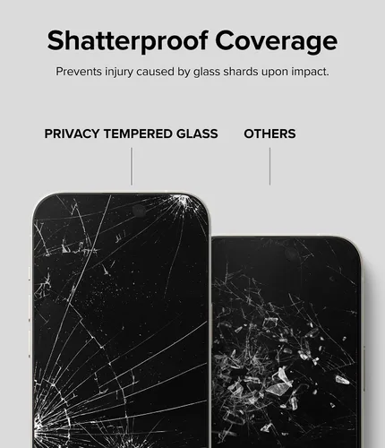 Vista 9 de Ringke Vidrio de privacidad [siéntete mejor en público] compatible con iPhone 15, fácil de instalar, compatible con fundas, protector de pantalla