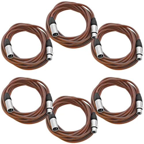Vista 73 de SEISMIC AUDIO - SAXLX-2 - Paquete de 6 cables de conexión XLR macho a XLR hembra de 2 pies - Equilibrados - Cables de conexión de 2 pies