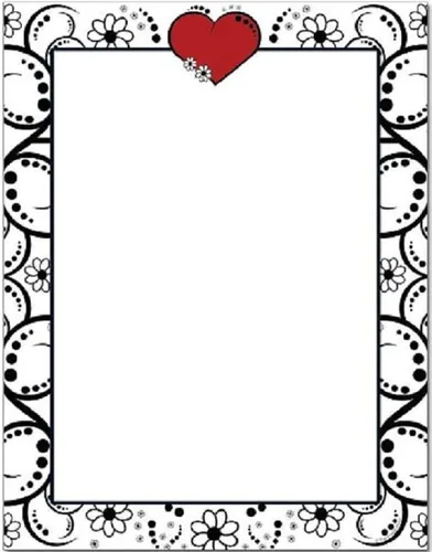 Vista 2 de Corazones horneados Paquete de 25 - Membrete imprimible de 8.5 x 11 pulgadas - Compatible con impresoras láser y de inyección de tinta