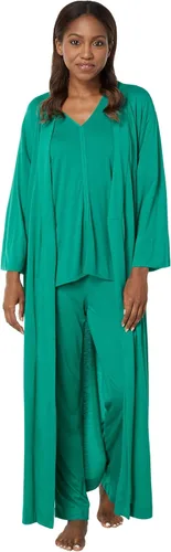 Vista 3 de Natori Shangri La - Bata larga con mangas kimono, bata de baño para mujer Negro