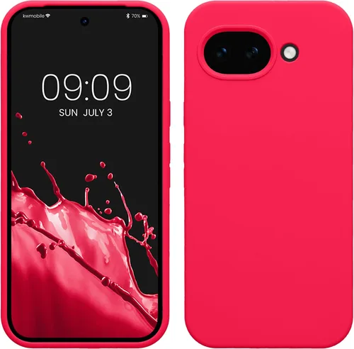 Vista 92 de kwmobile Funda Compatible con Google Pixel 6 Pro - Funda de teléfono de silicona TPU con acabado suave - Azul Arrecife