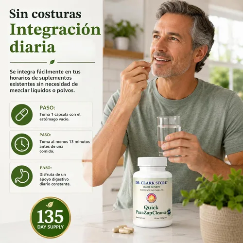 Vista 4 de Dr Clark Store Suplemento de limpieza rápida para-Zap, 520 mg, 135 cápsulas