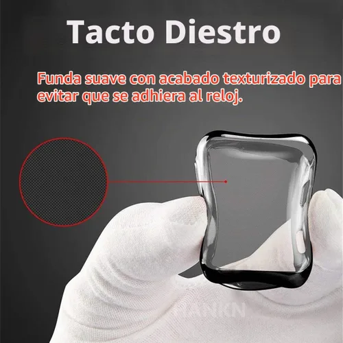 Vista 2 de Paquete de 4 fundas compatibles con Apple Watch Series 9/8/7 – protector de pantalla de 1.614 pulgadas, TPU suave, cobertura completa, chapada, a