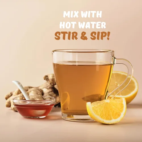 Vista 4 de Lipatea - Bebida instantánea de miel y jengibre con canela, sin cafeína, té de hierbas, té natural (paquete de 1)
