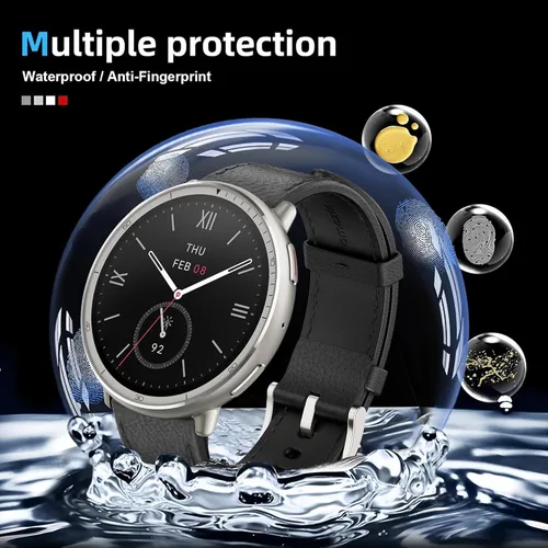 Vista 6 de 3 Pack for Amazfit Active 2 Screen Protector, Non-Tempered Glass Flexible Protection, HD Clear Protective Film