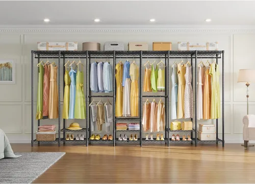 Vista 3 de VIPEK U70 Perchero extra grande resistente, armario de pie portátil para almacenamiento de ropa en el dormitorio, organizador de armario de alambre