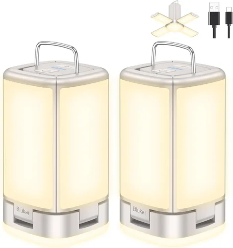 Vista 8 de Blukar 116 LED linterna de camping recargable, 7 modos de iluminación luz Gris Cálido