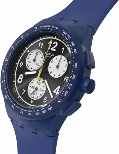 Vista 3 de Swatch Nada básico sobre el azul, Azul, Colección Holiday