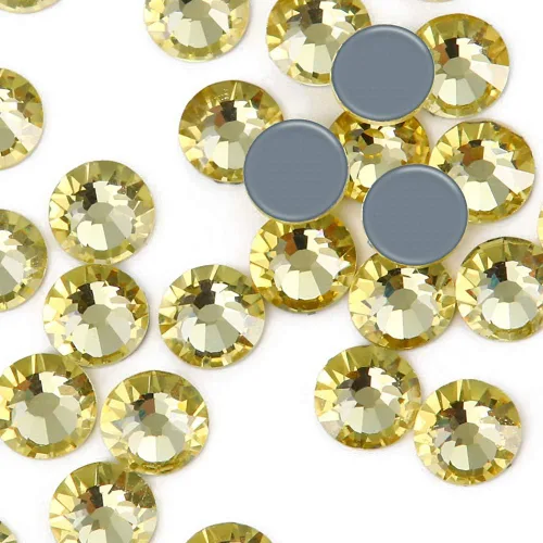 Vista 30 de Dowarm 1440 diamantes de imitación de cristal termofijos, cristales de fijación en caliente para ropa de manualidades, cristal de parte trasera