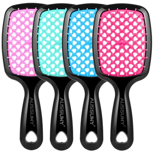 Vista 16 de 2 Pack Cepillo para Desenredar con Ventilación - Cepillo Desenredante con Cerdas Suave para Cabello Sin Enredos - Ideal para Cabello Natural