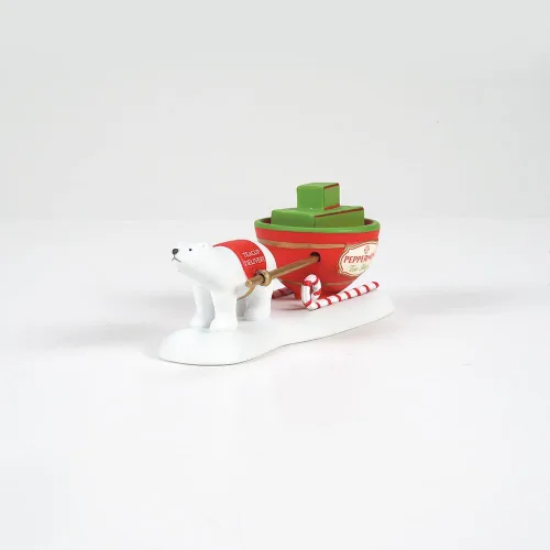 Vista 5 de Department 56 North Pole Village Accessories Teacup Delivery Service Figurine, 1.57 pulgadas, multicolor