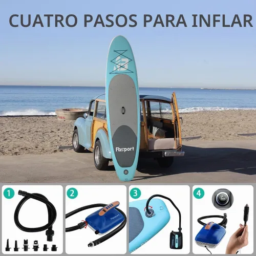 Vista 7 de Bomba eléctrica de tabla de remo, bomba de aire SUP de 20 PSI con funciones de inflado y desinflado y conector de coche de 12 V CC, inflador rápido