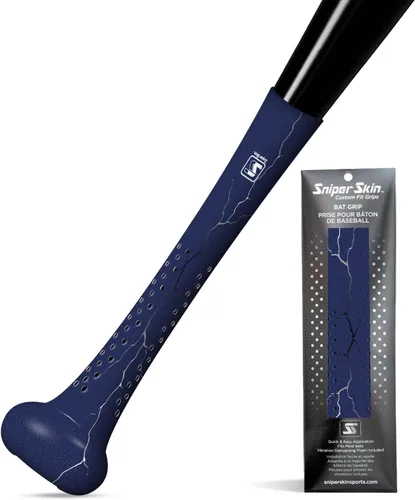 Vista 13 de SNIPER SKIN Baseball & Softball Bat Grip - Replacement Bat Grip Wrap - Easy to Install, Strong, Waterproof, Tacked for Performance Sombra negra