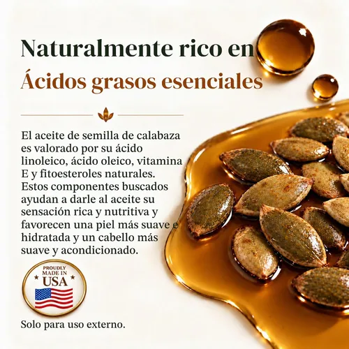 Vista 4 de Aceite de semilla de calabaza, cultivado en Estados Unidos, aceite