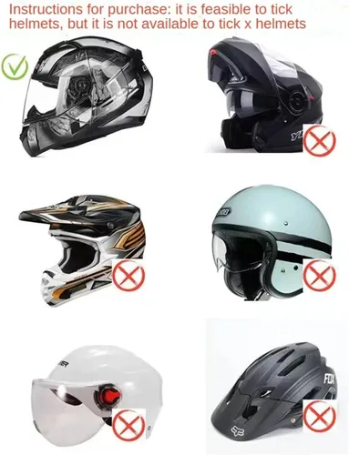 Vista 5 de HTLNUZD Funda para casco de motocicleta de cara completa, fácil de instalar, tapa antipolvo, casco de motocicleta, paseos divertidos, juego de felpa