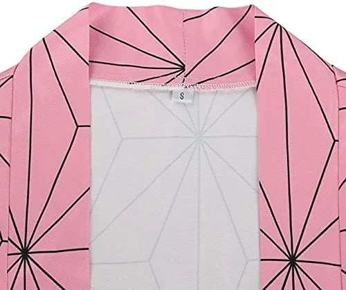 Vista 8 de Kamado Nezuko - Disfraz de anime para mujer y niña estilo kimono para fiesta de Halloween