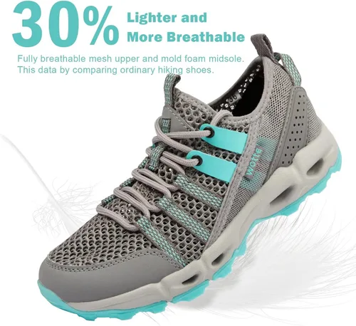 Vista 4 de MAINCH Zapatos acuáticos de senderismo para mujer de secado rápido para deportes al aire libre