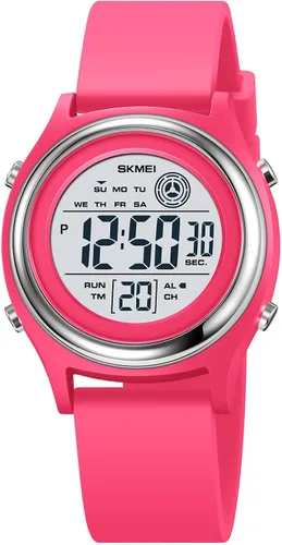 Vista 13 de Gosasa Reloj digital de moda para mujer, reloj multifuncional impermeable deportivo LED para mujer
