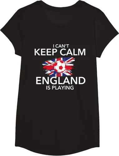 Vista 4 de I Can't Keep Calm England Is Playing - Camiseta para amantes del fútbol, Negro