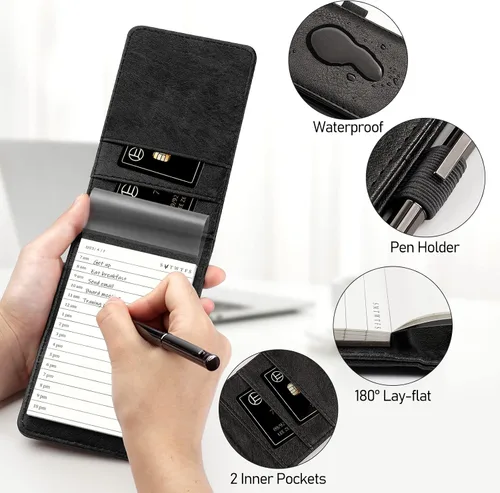 Vista 3 de WEMATE Juego de 10 Piezas de Soportes Pequeños para Bloc de Notas, Cuaderno de Bolsillo - Incluye Mini Soporte para Bloc de Notas de Bolsillo con 8