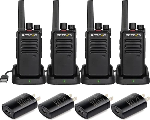 Vista 2 de Retevis Walkie Talkies RT68 para adultos, paquete con clips para cinturón
