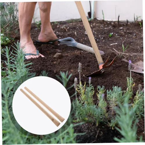 Vista 9 de 2 piezas de mango de madera ergonómico de repuesto para herramientas de granja, azada de madera dura y pala, agarre cómodo para jardinería y diseño